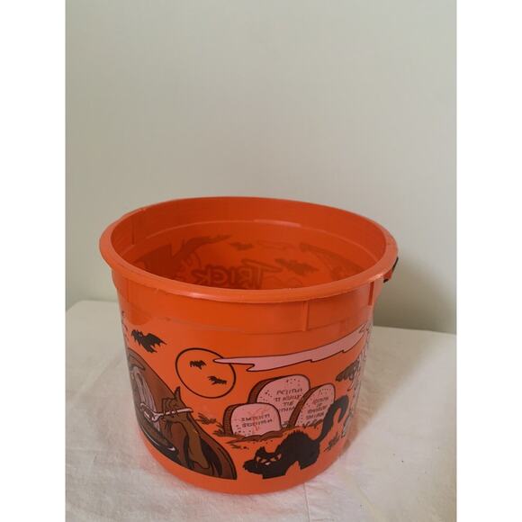 Shamrock Industries Plastic Halloween TRICK OR TREAT Candy Pail Bucket Vintage - Picture 4 of 8